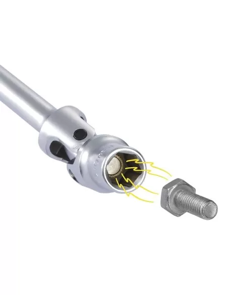 2 - Chiave con bussola esagonale snodata a "t" 19 mm Fervi c395/19