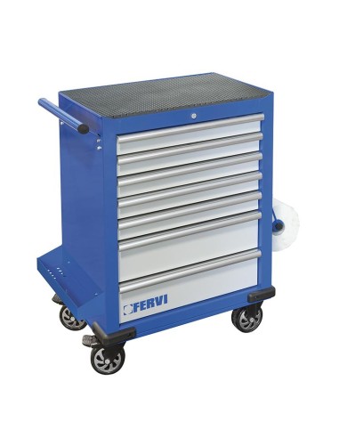 Carrello porta utensili a 7 cassetti Fervi c960/f7