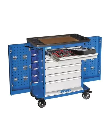 2 - Cassettiera porta attrezzi utensili 7 cassetti officina garage Fervi c980