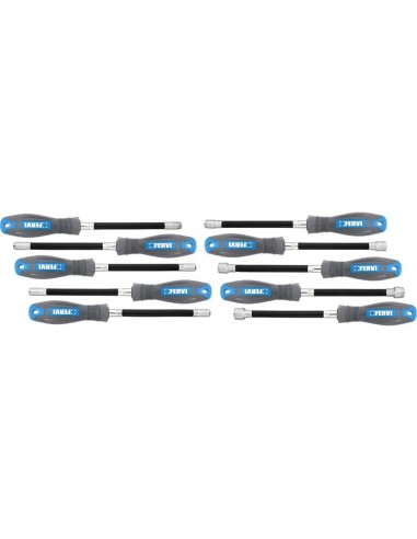 Serie 10 chiavi a bussola con impugnatura 5-13 mm Fervi cbf1/10p