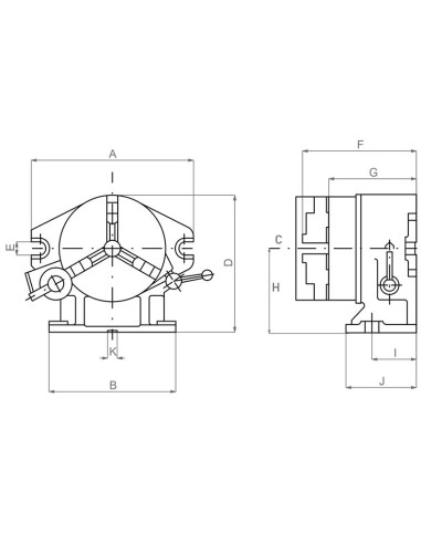 Divisore orizzontale verticale a scatti x fresatrice Fervi d003