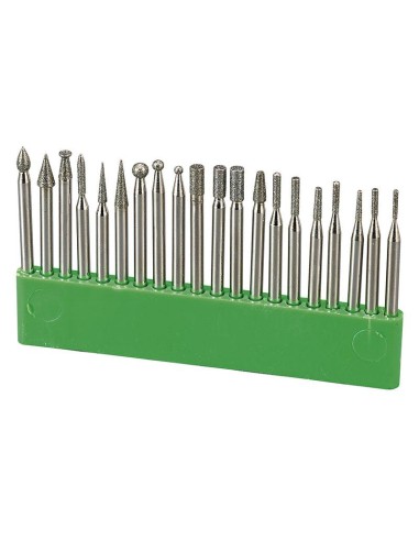 Serie 20 frese lime rotative diamantate 3 mm Fervi d020