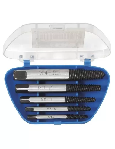 Serie 5 estrattori per viti m3 - m18 Fervi e001