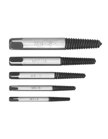 Serie 5 estrattori per viti m3 - m18 Fervi e001