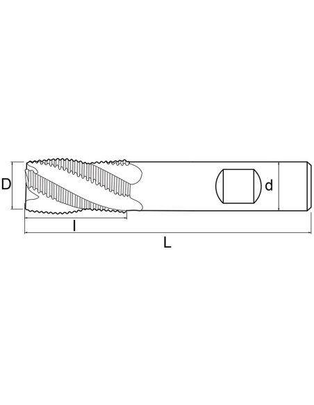 Fresa a candela frontali 10 mm 4 tagli x sgrossatura acciaio Fervi f007/10