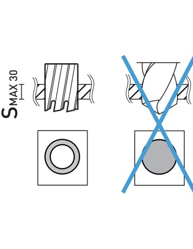 Serie 12 frese 12 - 22 mm con attacco weldon x trapano magnetico Fervi f011/6