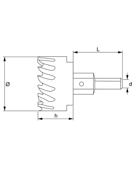 Fresa a tazza hss x metallo 41 mm Fervi f015/041