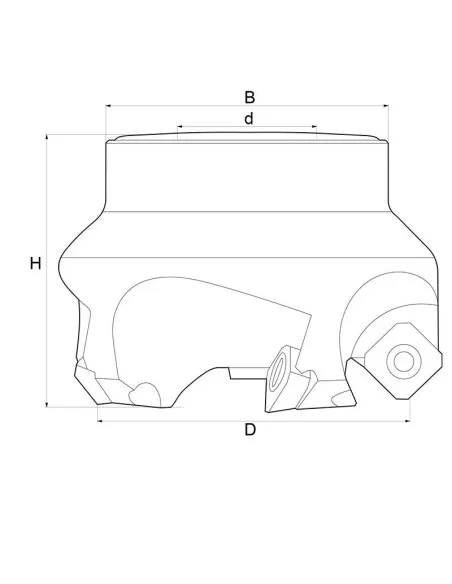 Fresa a inserto Fervi f303/050