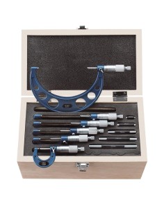 Kit 6 micrometri centesimali per esterni 0 - 150 mm Fervi m033