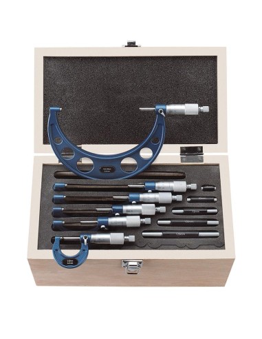 Kit 6 micrometri centesimali per esterni 0 - 150 mm Fervi m033