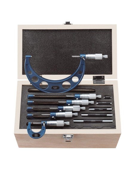 Kit 6 micrometri centesimali per esterni 0 - 150 mm Fervi m033