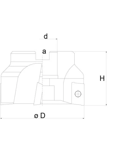 Fresa a inserto x spallamenti 63 mm x fresatrice Fervi f400/063
