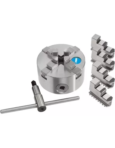 1 - Mandrino autocentrante 160 mm x tornio metallo griffe 4+4 Fervi m049/160