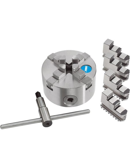 Mandrino autocentrante 160 mm x tornio metallo griffe 4+4 Fervi m049/160