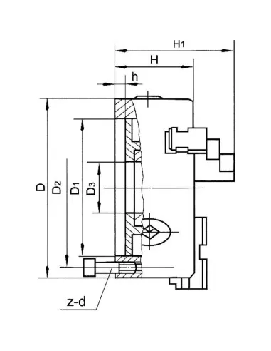 2 - Mandrino autocentrante 160 mm x tornio metallo griffe 4+4 Fervi m049/160