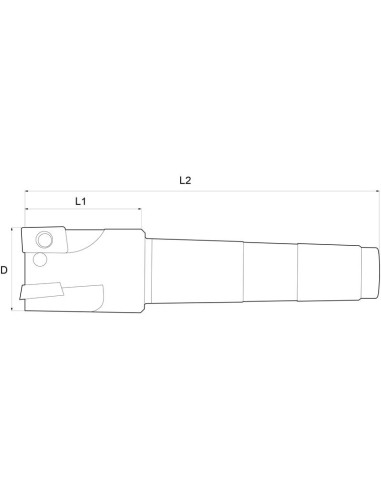 Fresa a inserto x spallamenti 40 mm x fresatrice Fervi f400/040cm4