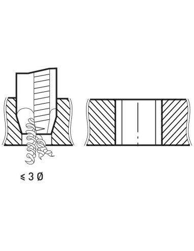 Maschio a macchina per fori passanti m22 Fervi m002/22