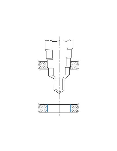 Fresa a scalino gradino x allargare fori 6 - 39 mm Fervi f639