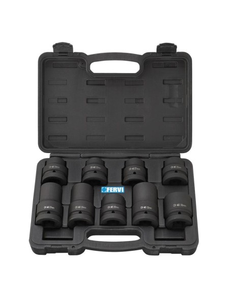Serie 9 bussole 1" a d impatto 21 - 38 mm Fervi i109