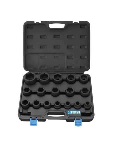 1 - Serie 9 bussole 3/4" a d impatto 19 - 55 mm Fervi i217