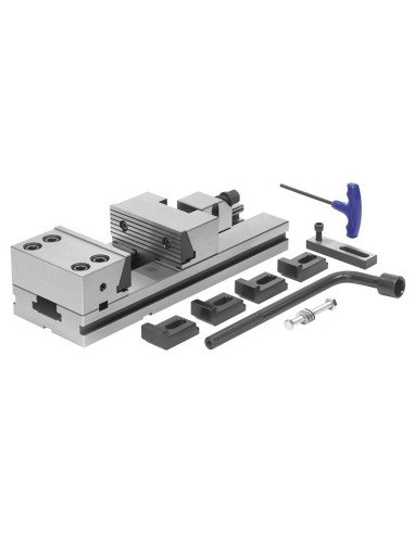 Morsa di precisione 125 mm in acciaio temperato e rettificato Fervi m011/125/150