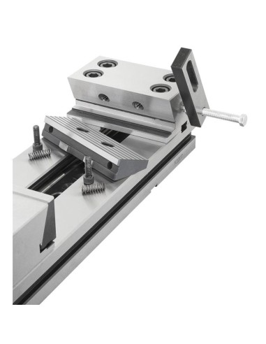 Morsa di precisione 125 mm in acciaio temperato e rettificato Fervi m011/125/150