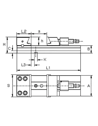 2 - Morsa di precisione 150 mm in acciaio temperato e rettificato Fervi m011/150/210