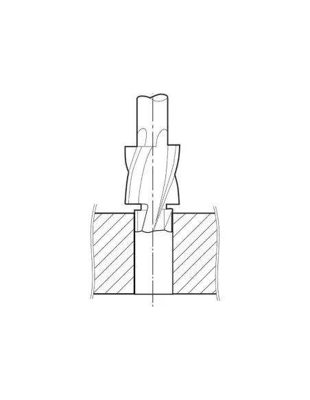 2 - Lamatore x fori passanti x sedi viti m6 Fervi l020/06