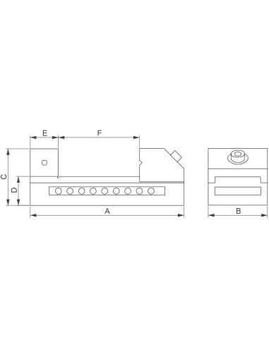 Morsa di precisione in acciaio temperato e rettificato Fervi m012/080