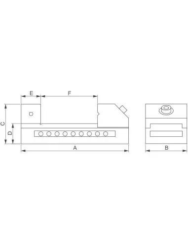 2 - Morsa di precisione in acciaio temperato e rettificato Fervi m012/080
