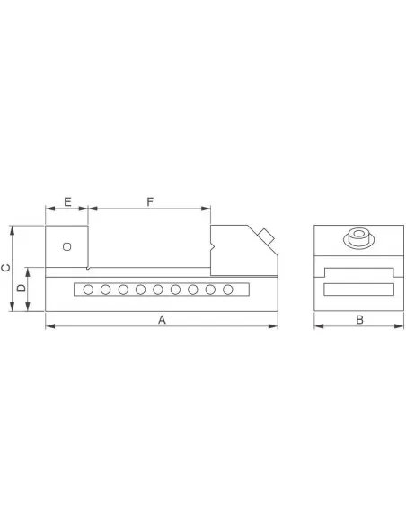 2 - Morsa di precisione in acciaio temperato e rettificato Fervi m012/080 2 - Morsa di precisione in acciaio temperato e rettificato Fervi m012/080