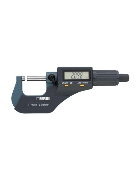 Micrometro digitale elettronico x esterni 0 - 25 mm Fervi m021/00/25