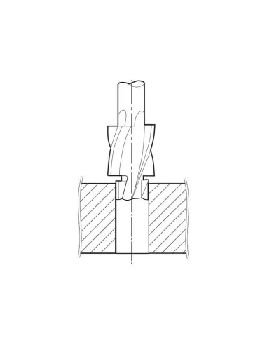 2 - Lamatore x fori passanti x sedi viti m10 Fervi l020/10