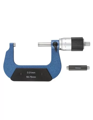 1 - Micrometro centesimale per esterni 50 - 75 mm Fervi m022/50/75