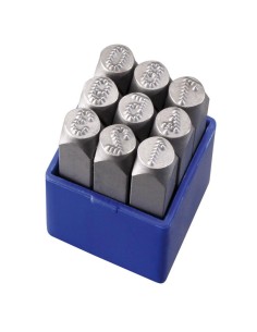 Set punzoni micro stress numeri 4 mm x marcatura