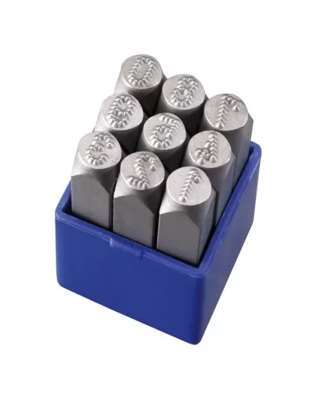 Set punzoni micro stress numeri 4 mm x marcatura