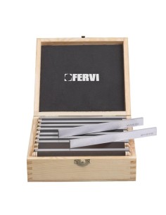 Serie 18 parallele in acciaio x spessori Fervi p015