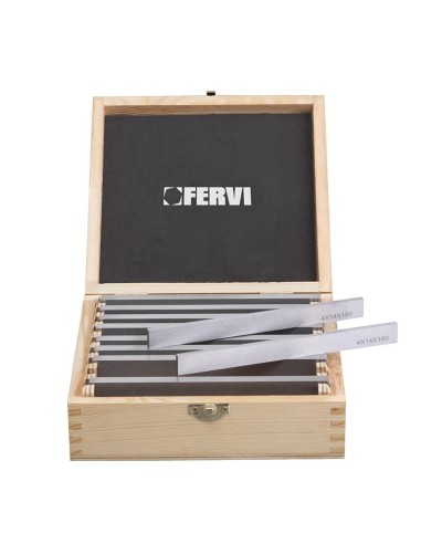 Serie 18 parallele in acciaio x spessori Fervi p015