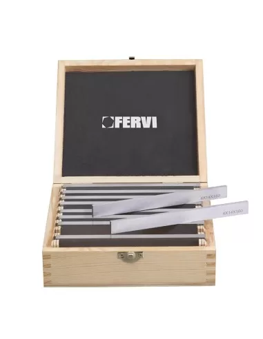 1 - Serie 18 parallele in acciaio x spessori Fervi p015