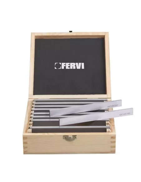 1 - Serie 18 parallele in acciaio x spessori Fervi p015