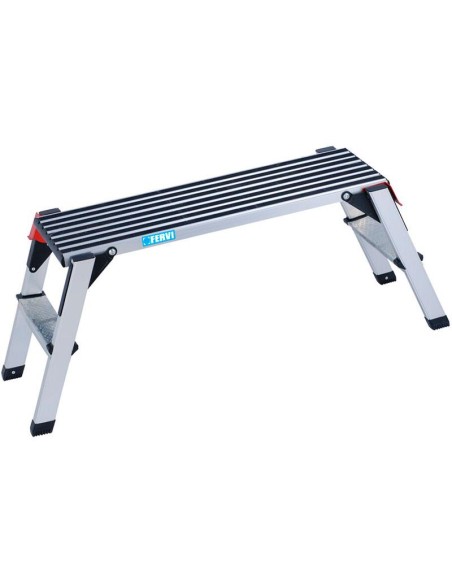 Sgabello piattaforma pieghevole in alluminio Fervi p019