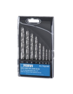 Serie 8 punte elicoidali per legno 3 - 10 mm Fervi p052/08s