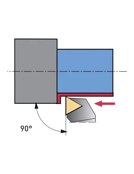 3 - Utensile x esterno 90? destro 16 x 16 mm x tornio metallo Fervi ptgnr16