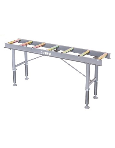 Rulliera regolabile in altezza 2000 x 450 mm Fervi r001/07