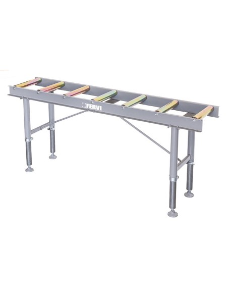 Rulliera regolabile in altezza 2000 x 450 mm Fervi r001/07