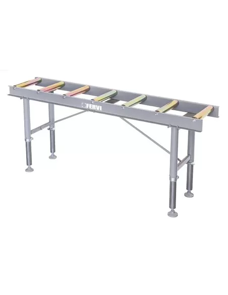 1 - Rulliera regolabile in altezza 2000 x 450 mm Fervi r001/07 1 - Rulliera regolabile in altezza 2000 x 450 mm Fervi r001/07