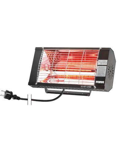 Stufa riscaldatore elettrico a raggi infrarossi a parete 1300w Fervi r609