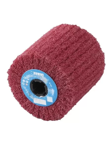 1 - Ruota in panno abrasivo per satinatrice 100 x 100 grana media