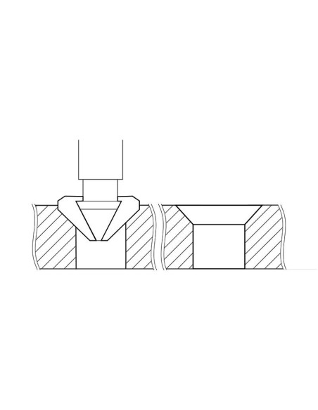 Svasatore hss x metallo 10,4 mm 90? Fervi s010