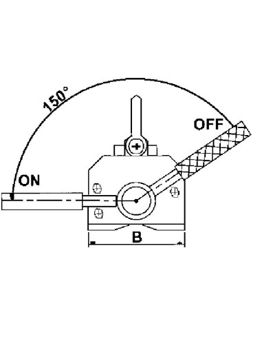 Sollevatore magnetico x sollevare lamiere piatti tondi 300 kg Fervi s0300